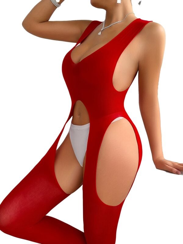 Detail of Sultry Hot Mesh Bodystocking Fabric