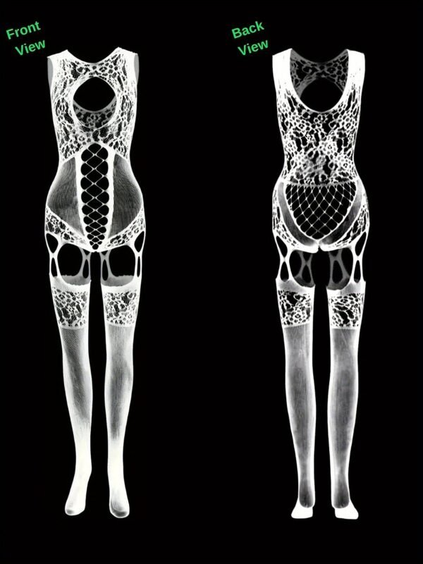 Luminous Hollow Bodystocking - Sexy Women's Fashion Without Lingerie & Underwear 5 Luminous Hollow Bodystocking - Sexy Women's Fashion Without Lingerie & Underwear Close-Up of Luminous Hollow Bodystocking Texture