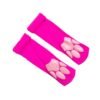 Bright pink cat paw thigh high stockings with cute paw print details for fun fashion looks