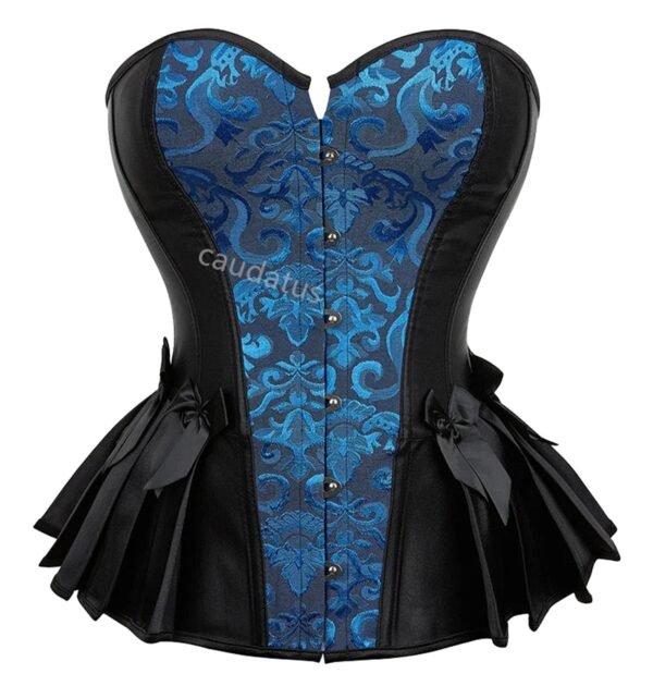 Blue Steampunk Corset Top With Ruffles 54 Blue Steampunk Corset Top With Ruffles Beautiful blue steampunk corset top with intricate detailing and a flattering silhouette