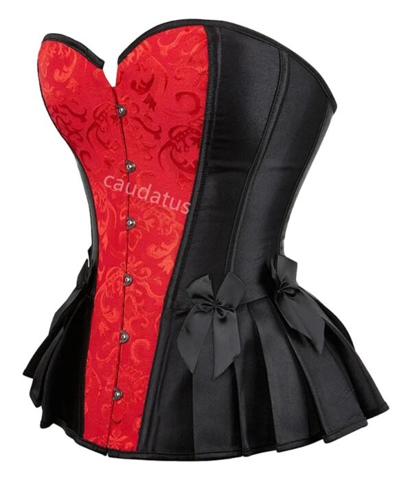 Blue Steampunk Corset Top With Ruffles 61 Blue Steampunk Corset Top With Ruffles Stylish blue steampunk corset top with intricate design and flared skirt for a fashionable look