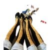 LuckeLadybug LLC chicken feet thigh high socks featuring a fun design with yellow chicken feet