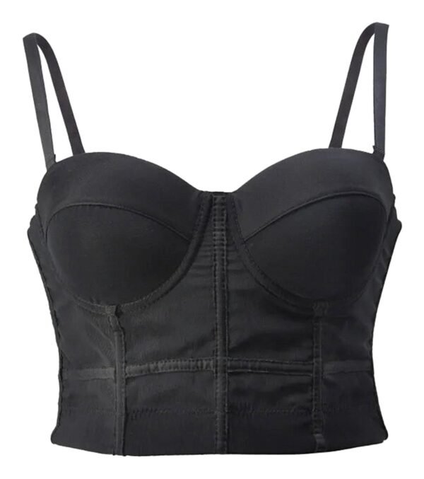 LuckeLadybug LLC Plus Size Mesh Corset Top with Adjustable Straps for Stylish Support