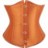 Stylish orange corset top for women with a lace-up back and elegant design