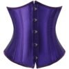 Luxurious purple corset top for women featuring sturdy bones and button closures