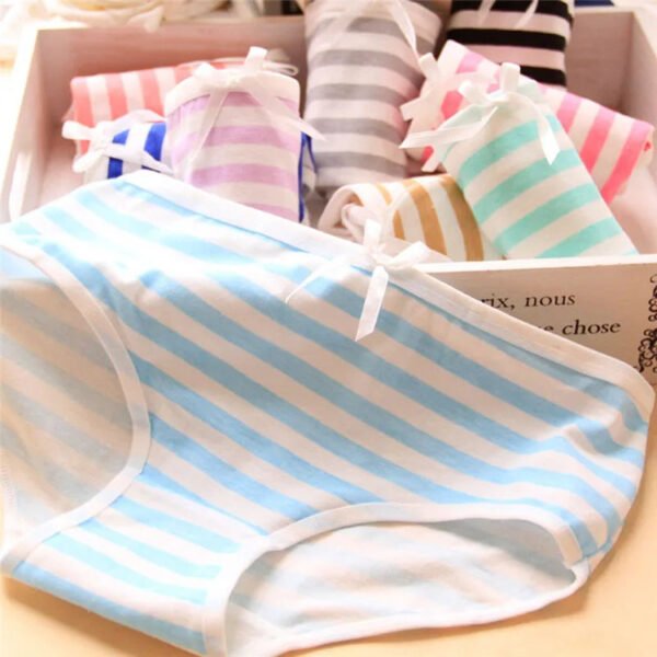 cute cotton striped panties for women blue striped options