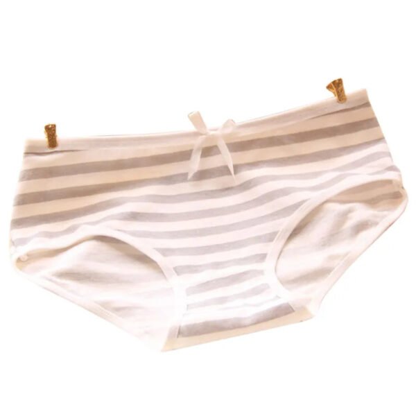 cute cotton striped panties for women gray striped
