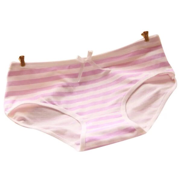 cute cotton striped panties for women light pink stripes