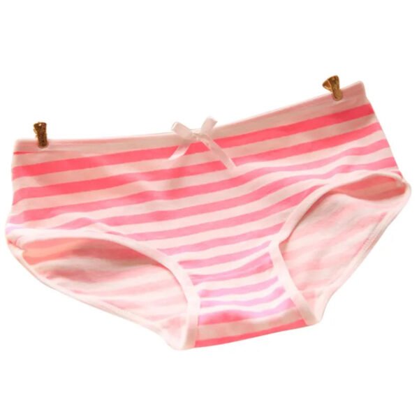 cute cotton striped panties for women light pink variation