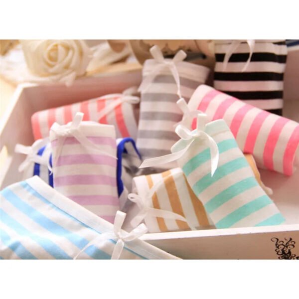 cute cotton striped panties for women variety pack