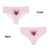 Cute women's underwear briefs from LuckeLadybug LLC featuring a fun front design and playful text