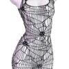 FÉE Et MOI Halloween Skull Punk Bodystocking With Fingerless Sleeves 74 FÉE Et MOI Halloween Skull Punk Bodystocking With Fingerless Sleeves Front View of FÉE ET MOI Halloween Skull Punk Bodystocking