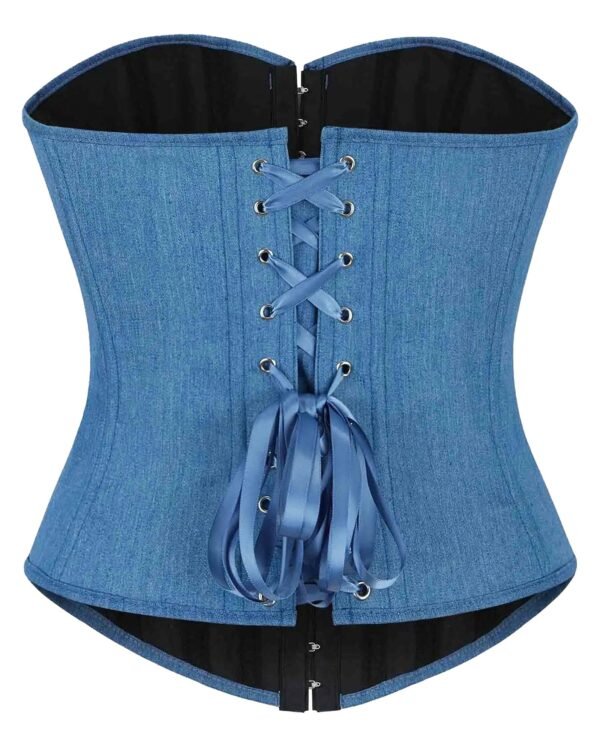 Denim Corset Top Women Trendy Blue Style 8 Denim Corset Top Women Trendy Blue Style Denim corset top women with lace-up front and elegant satin ribbons for a stylish fit