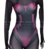 D.Va cosplay bodysuit for women featuring a sleek design with long sleeves and stylish accents.