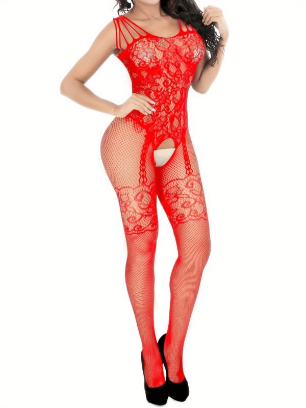 Plus Size Floral Lace Crotchless Bodystocking - Sexy Fishnet Lingerie 6 Plus Size Floral Lace Crotchless Bodystocking - Sexy Fishnet Lingerie Plus Size Floral Lace Crotchless Bodystocking - Sexy Fishnet Lingerie
