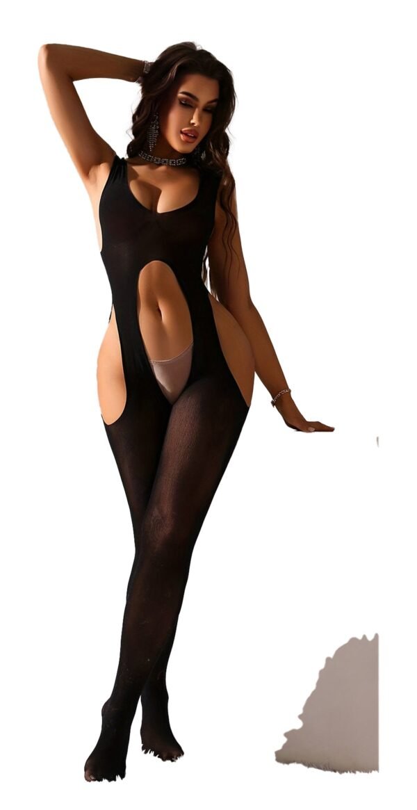 Flat Lay of Sultry Hot Mesh Bodystocking