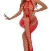 Sultry Fishnet Bodystocking in Different Lighting
