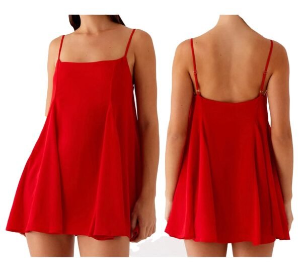 Elegant Lace Trimmed Nightgown For Comfort 17 Elegant Lace Trimmed Nightgown For Comfort Red babydoll from LuckeLadybug LLC featuring elegant lace trimmed nightgown with a flowing design