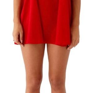 Stylish red babydoll featuring an elegant lace trimmed nightgown design for a comfortable nightwear option