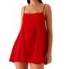 Red Babydoll from LuckeLadybug LLC featuring an elegant lace trimmed nightgown design