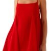 Luxurious red babydoll featuring an elegant lace trimmed nightgown design for comfortable sleepwear