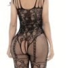 Plus Size Floral Lace Crotchless Bodystocking - Sexy Fishnet Lingerie