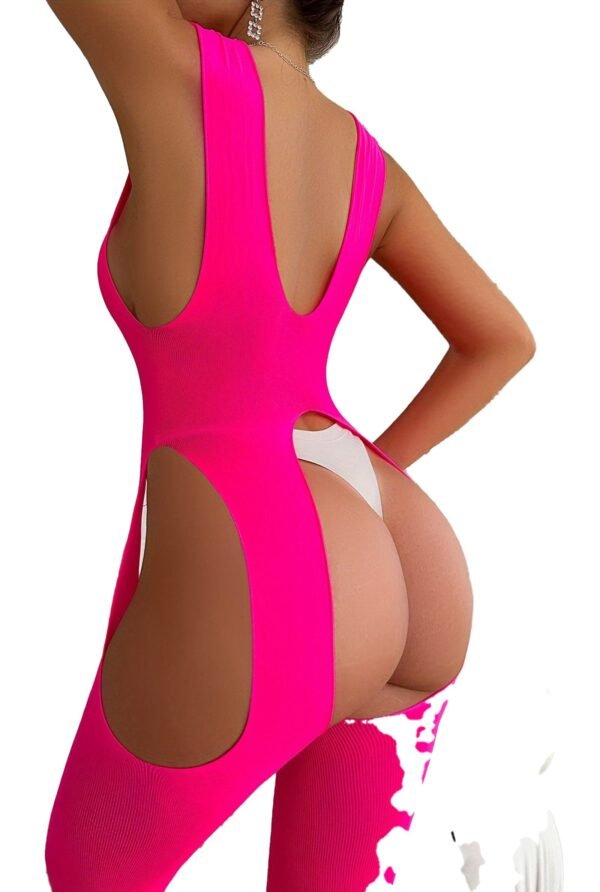 Open Crotch Design of Sultry Hot Mesh Bodystocking