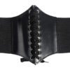 LuckeLadybug fashion corset belt for women in black with lace-up design for stylish waist support