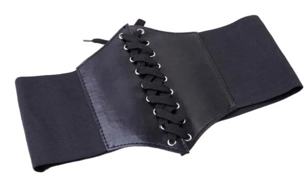 Fashion Corset Belt for Women Trendy Style 34 Fashion Corset Belt for Women Trendy Style LuckeLadybug fashion corset belt for women in black with lace-up design and stretchy sides