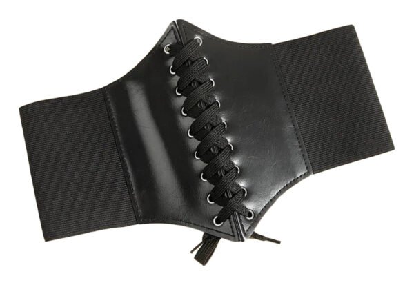 Fashion Corset Belt for Women Trendy Style 27 Fashion Corset Belt for Women Trendy Style Black fashion corset belt for women with lace-up design and stretchy sides for comfortable wear