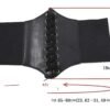 Black LuckeLadybug fashion corset belt for women with adjustable lace-up design and elastic sides