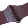 LuckeLadybug fashion corset belt for women, adjustable with lace-up design and stretchy fabric