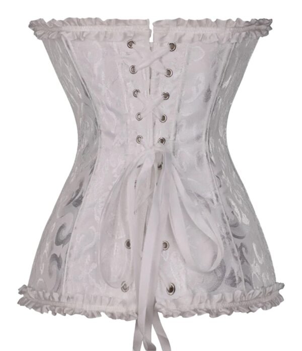 Floral Lace Corset Top In Vibrant Colors 18 Floral Lace Corset Top In Vibrant Colors LuckeLadybug LLC floral lace corset top in white with lace trim and ribbon laces for a fitted silhouette