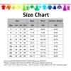 Size chart for floral lace off shoulder corset top with measurements for various sizes including bust and waist