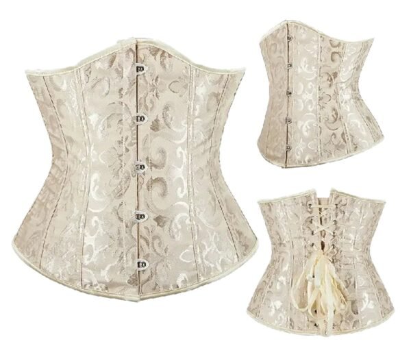 Floral Underbust Corset For Women 29 Floral Underbust Corset For Women Elegant floral underbust corset for women with intricate design and lace-up back for a flattering fit