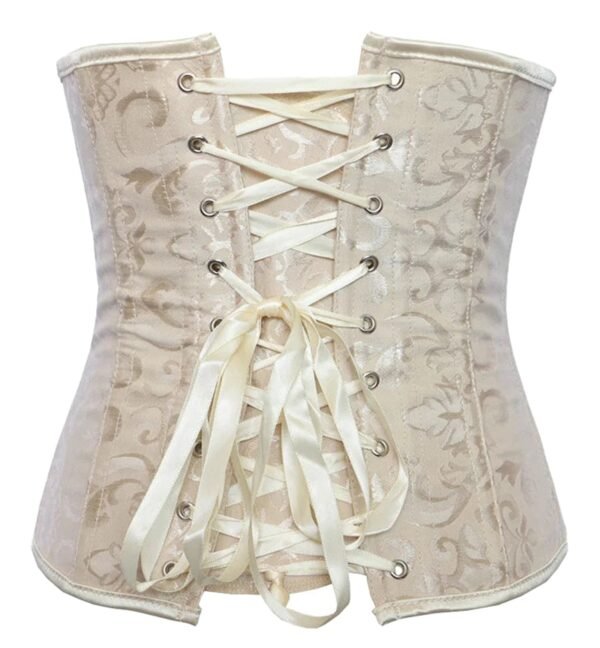 Floral Underbust Corset For Women 26 Floral Underbust Corset For Women Floral underbust corset for women in cream with elegant lace-up back detail