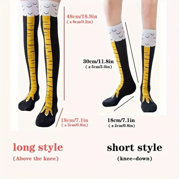 Funny Chicken Feet Thigh High Stockings 14 Funny Chicken Feet Thigh High Stockings Funny chicken feet thigh high stockings in long and short styles for quirky fashion lovers