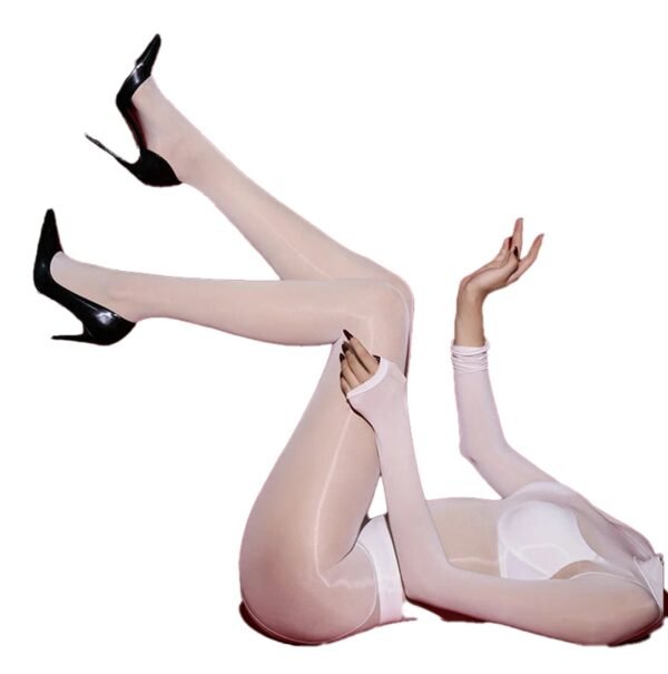 Glossy Transparent Bodysuit For Women 35 Glossy Transparent Bodysuit For Women Glossy transparent bodysuit for women in a sleek design, shown with high heels and stylish pose