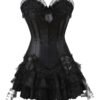 Gothic Corset Dress With Skirt Chic Style 19 Gothic Corset Dress With Skirt Chic Style LuckeLadybug gothic corset dress with skirt featuring lace details and a ruffled hem