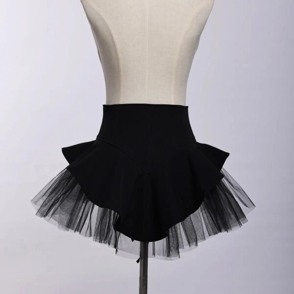 Gothic Corset Skirt With Tulle Detailing 14 Gothic Corset Skirt With Tulle Detailing gothic corset skirt black tulle solid