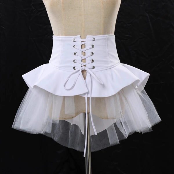 Gothic Corset Skirt With Tulle Detailing 15 Gothic Corset Skirt With Tulle Detailing gothic corset skirt white tulle flared