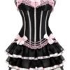 Gothic Corset Tutu Dress Plus Size 34 Gothic Corset Tutu Dress Plus Size Elegant gothic corset tutu dress plus size with lace and ribbon detailing in black and pink