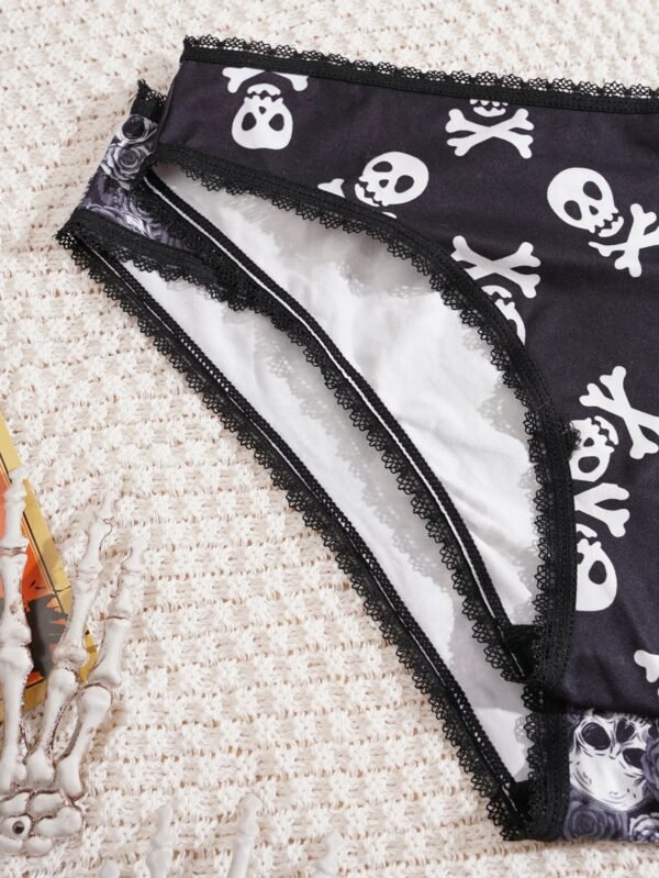 Gothic Halloween Panties Trendy Hipster Style 17 Gothic Halloween Panties Trendy Hipster Style gothic halloween panties black skull crossbones detail