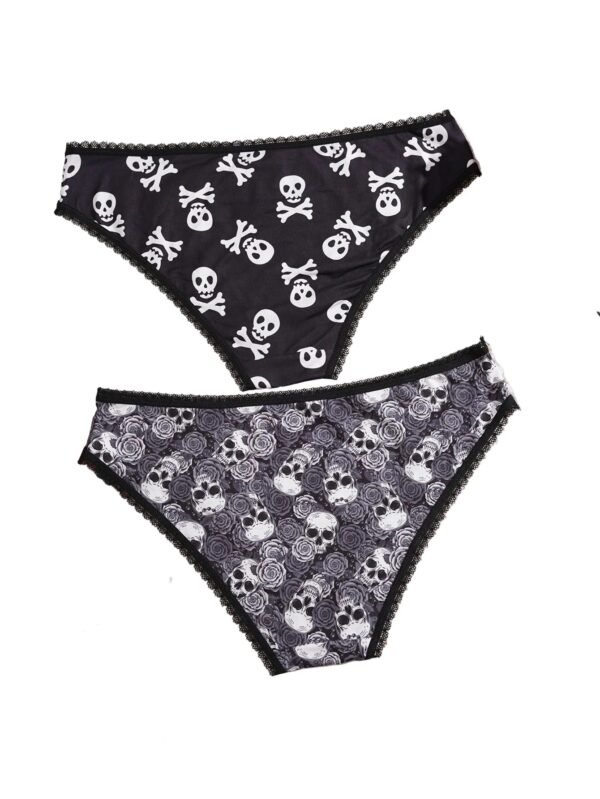 Gothic Halloween Panties Trendy Hipster Style 14 Gothic Halloween Panties Trendy Hipster Style gothic halloween panties black skull crossbones roses