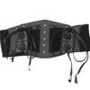 LuckeLadybug gothic lace corset belt featuring lace-up design and adjustable fit for a stylish silhouette