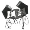 Gothic lace corset belt by LuckeLadybug LLC with adjustable lacing and intricate detailing
