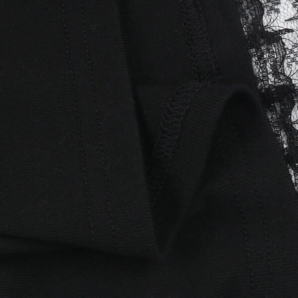 Gothic Lace Strapless Corset Top 57 Gothic Lace Strapless Corset Top Close-up of a gothic lace strapless corset top featuring intricate lace detailing and soft fabric