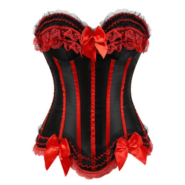 Gothic Red Corset Dress With Lace Trim 32 Gothic Red Corset Dress With Lace Trim gothic red corset dress black red lace