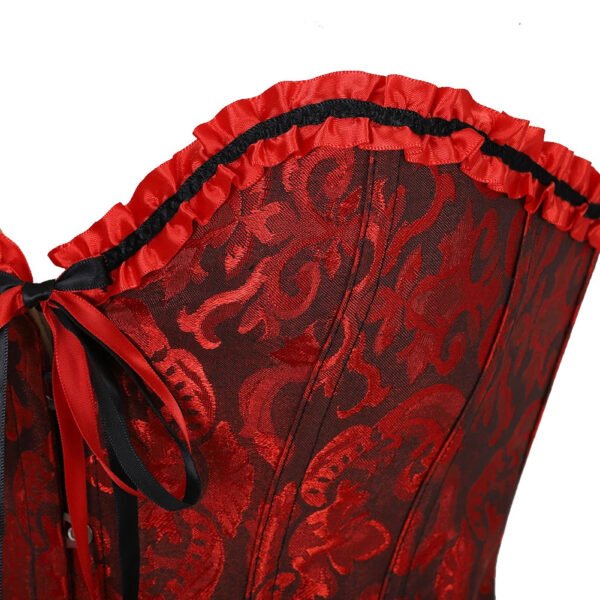 Gothic Red Corset Dress With Lace Trim 28 Gothic Red Corset Dress With Lace Trim gothic red corset dress top cup detail