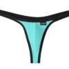 LuckeLadybug men's ultra thin thong underwear in teal with black elastic waistband for comfort